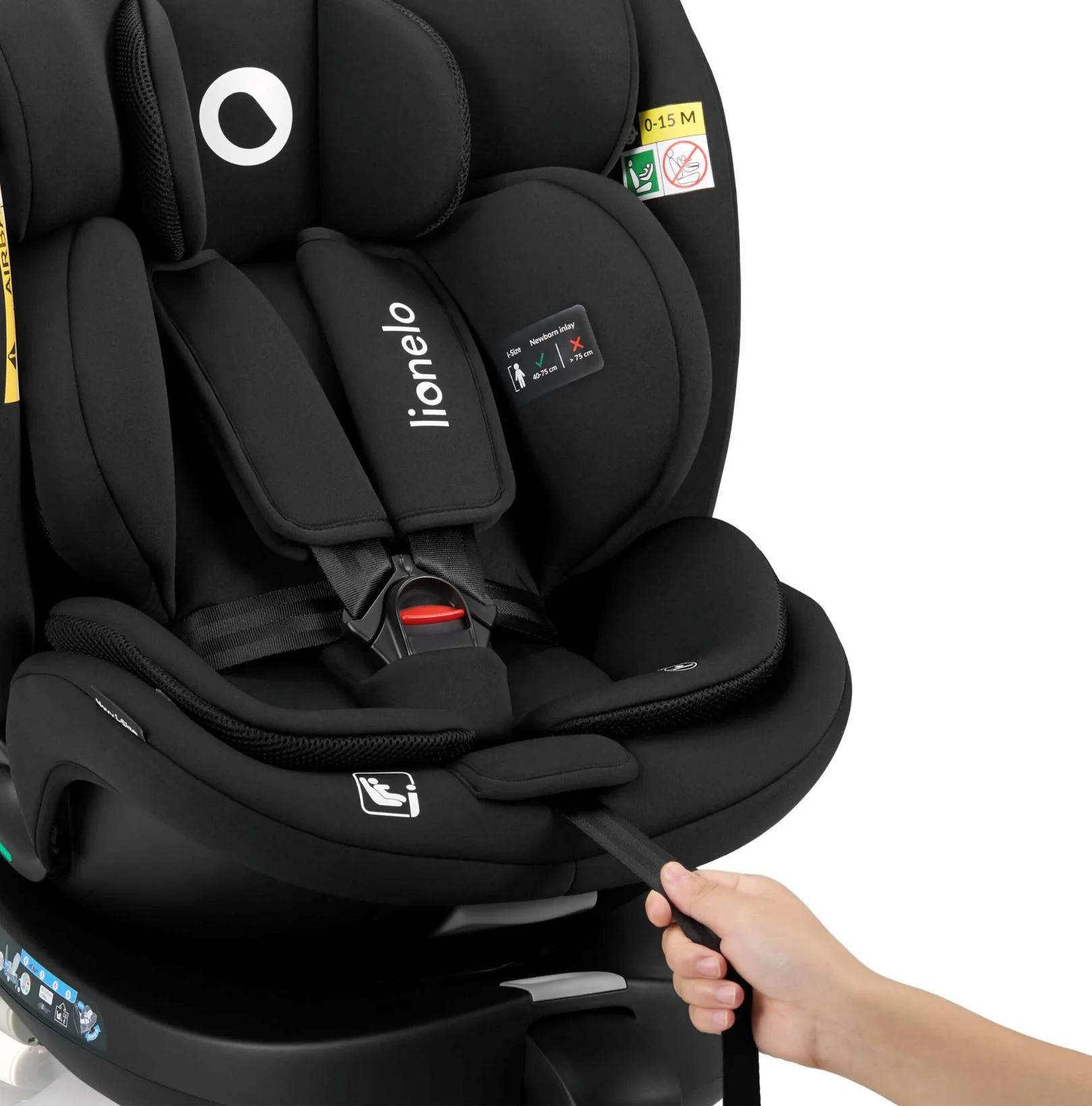 Автокресло Lionelo Isofix Navy Onyx, вращающееся 360° Черное foto
