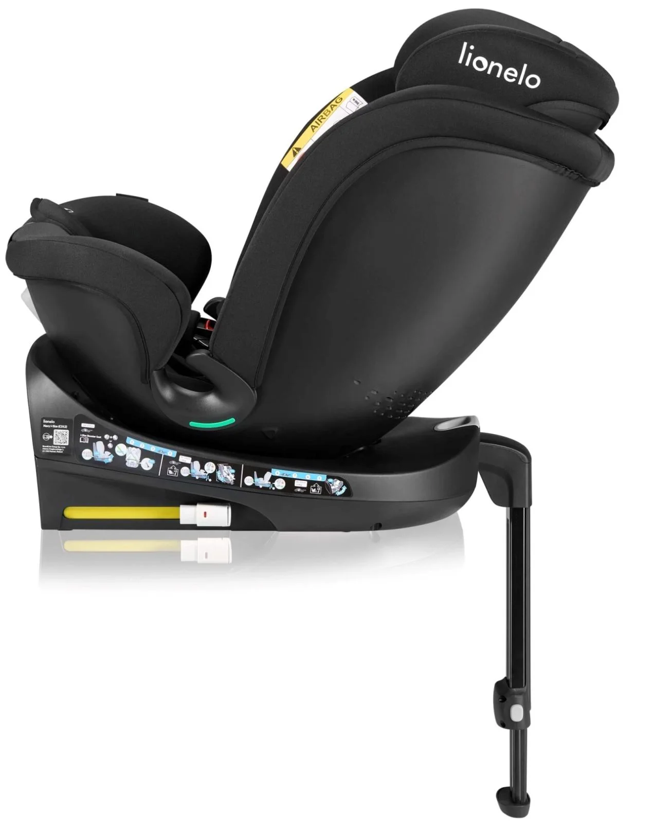 Автокресло Lionelo Isofix Navy Onyx, вращающееся 360° Черное foto