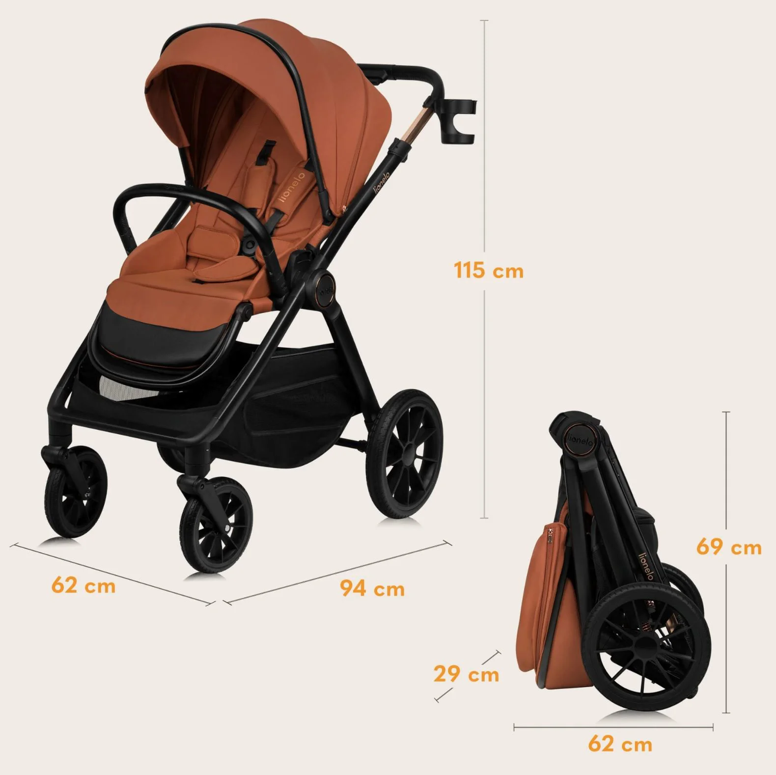Carucior 2 in 1 Lionelo Layla Maro foto