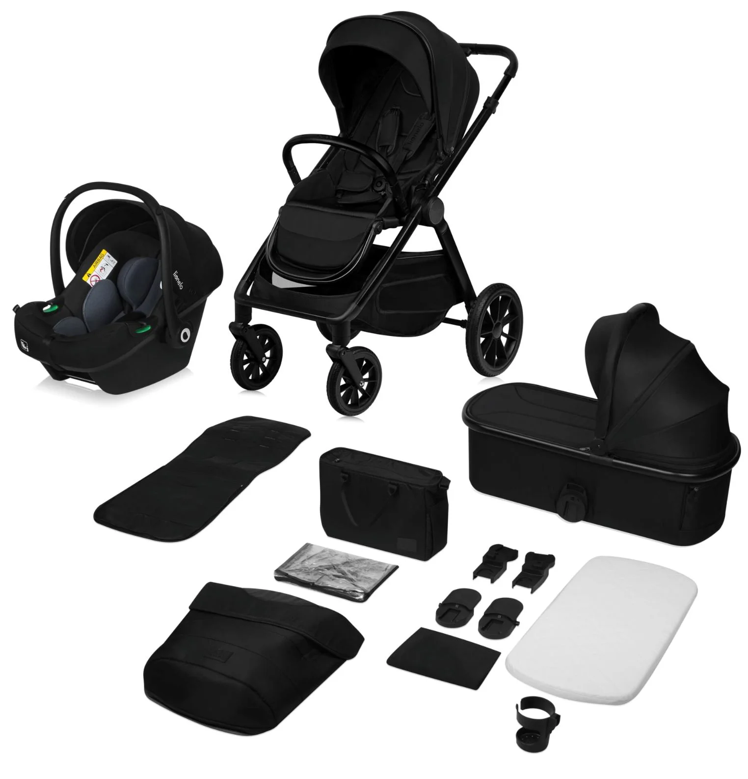 Carucior 2 in 1 Lionelo Layla Negru foto