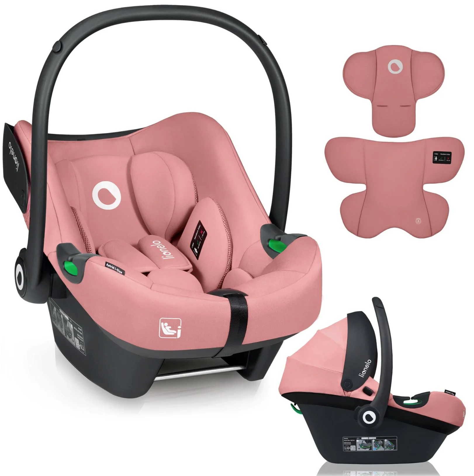 Автокресло Lionelo Astrid I‑Size, 0‑13 кг Розовое foto