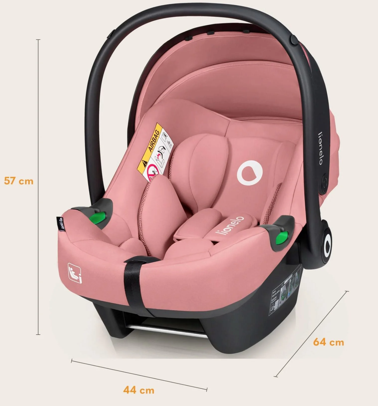 Автокресло Lionelo Astrid I‑Size, 0‑13 кг Розовое foto