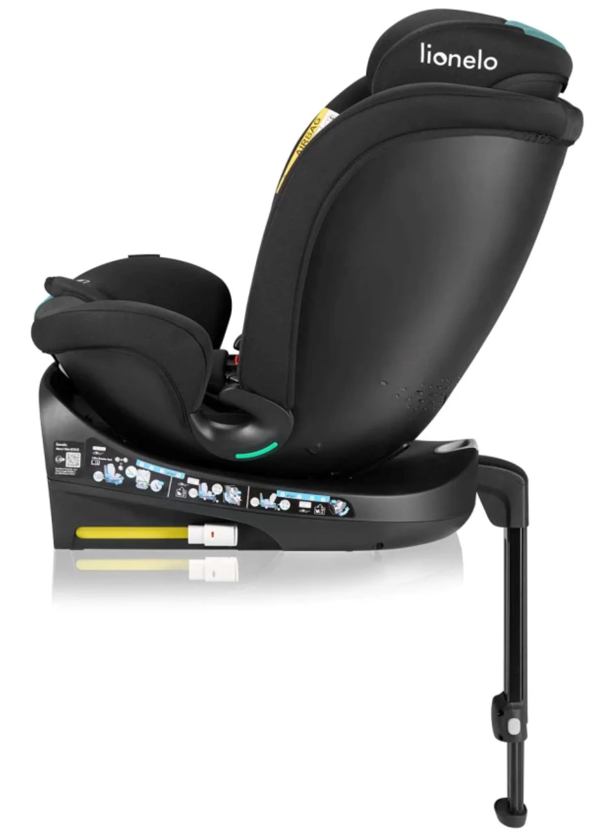Автокресло Lionelo Isofix Navy, вращающееся 360, 0‑36 кг Черное foto