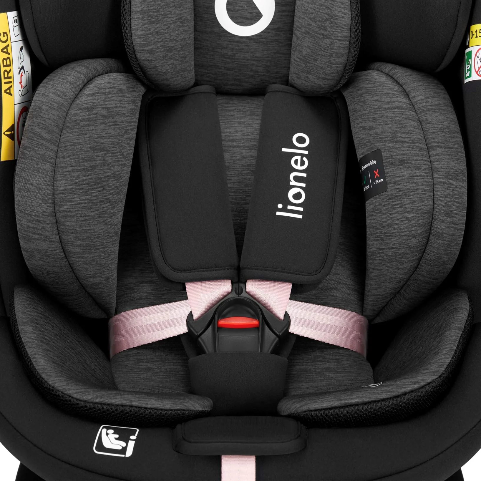 Scaun auto Lionelo Navy, rotativ 360, 0-36 kg Negru-roz foto