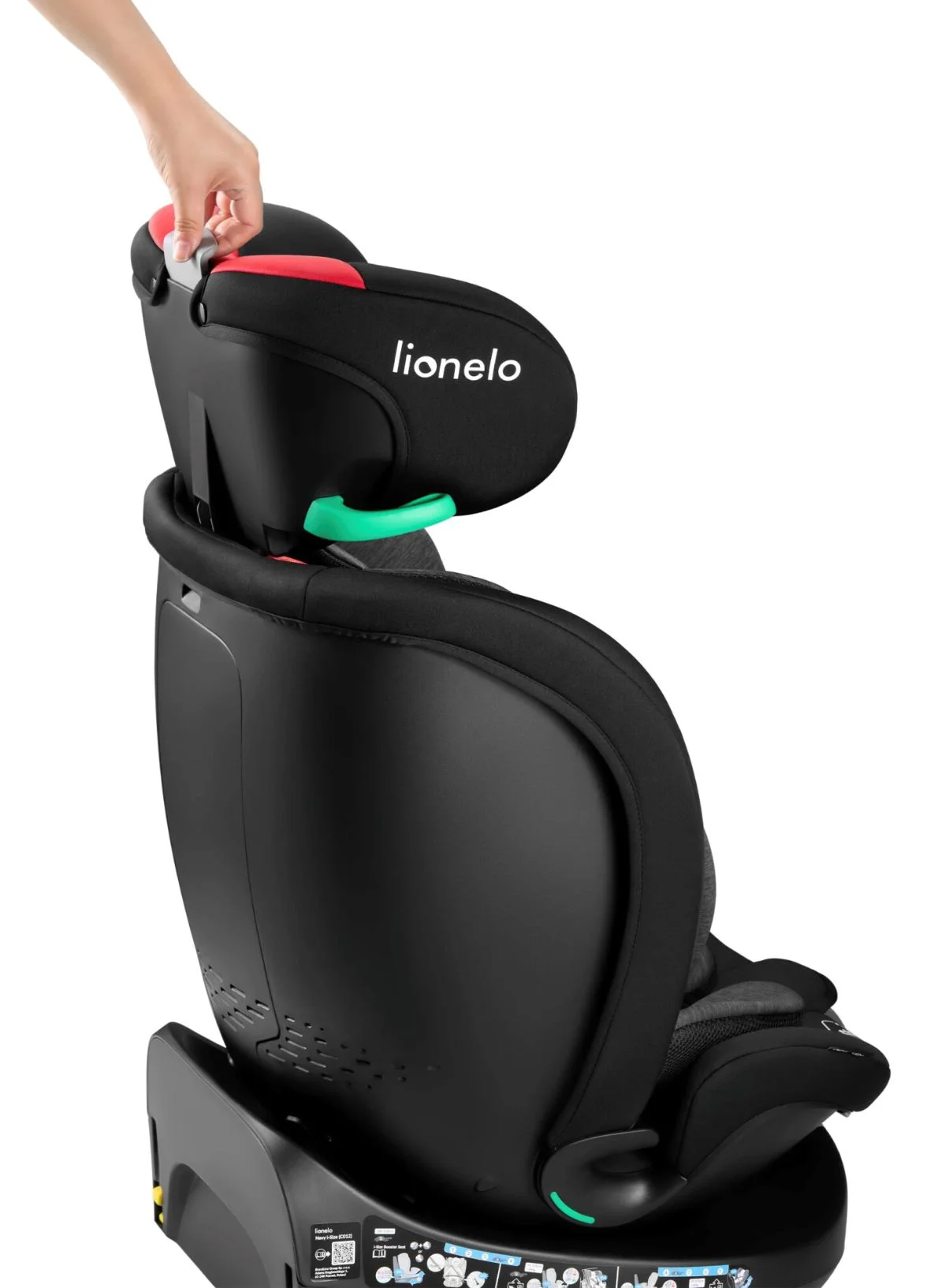 Scaun auto Lionelo Isofix Navy, rotativ 360, 0-36 kg Rosu foto