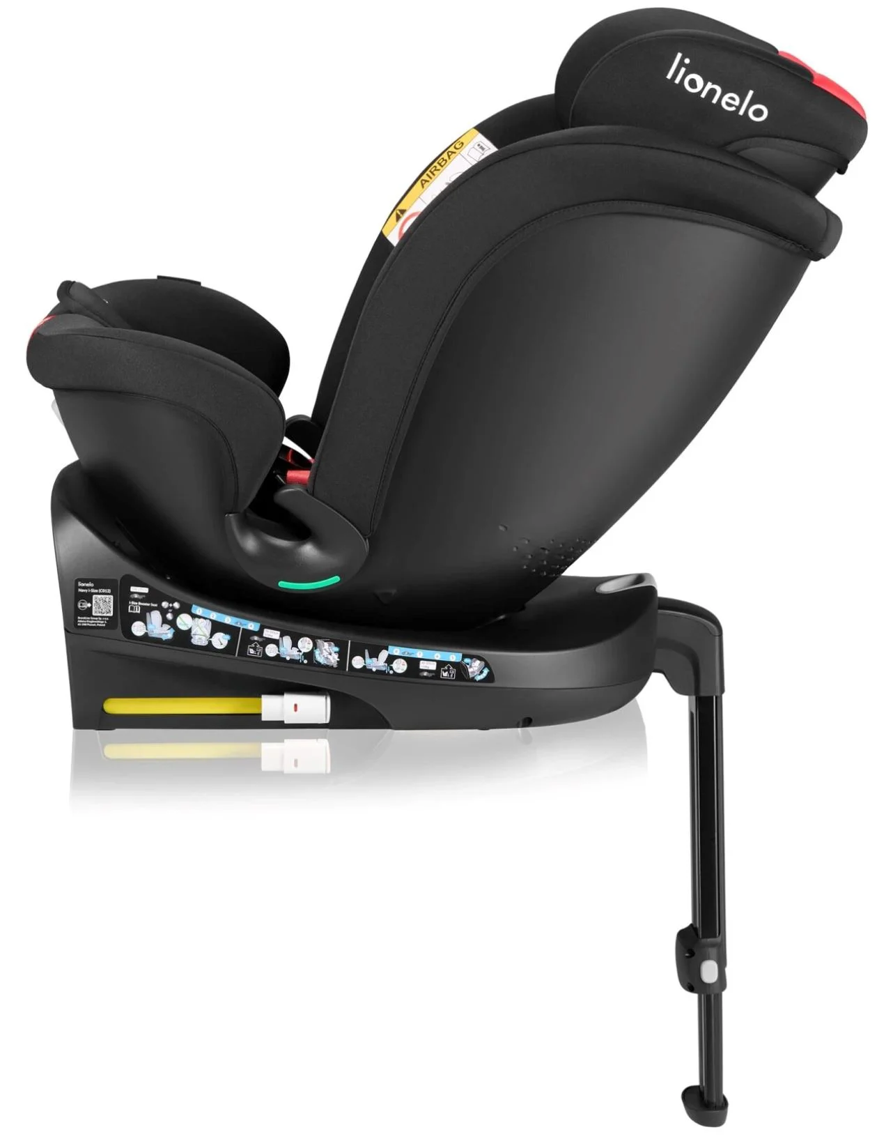 Scaun auto Lionelo Isofix Navy, rotativ 360, 0-36 kg Rosu foto