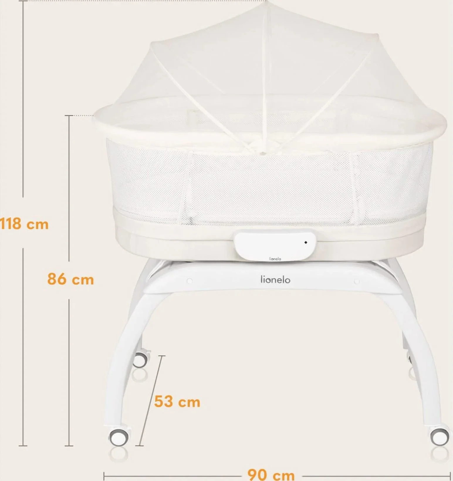 Patuc co-sleeper Lionelo Coral Alb foto