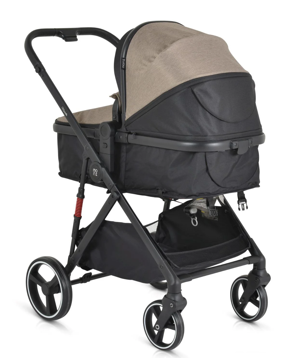 Carucior transformabil 3 in 1 Moni Marbella Nougat cu scoica foto
