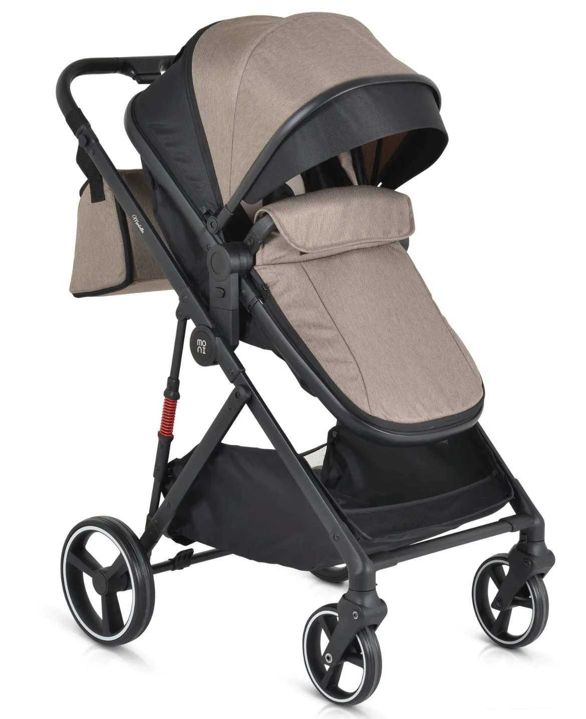Carucior transformabil 3 in 1 Moni Marbella Nougat cu scoica foto