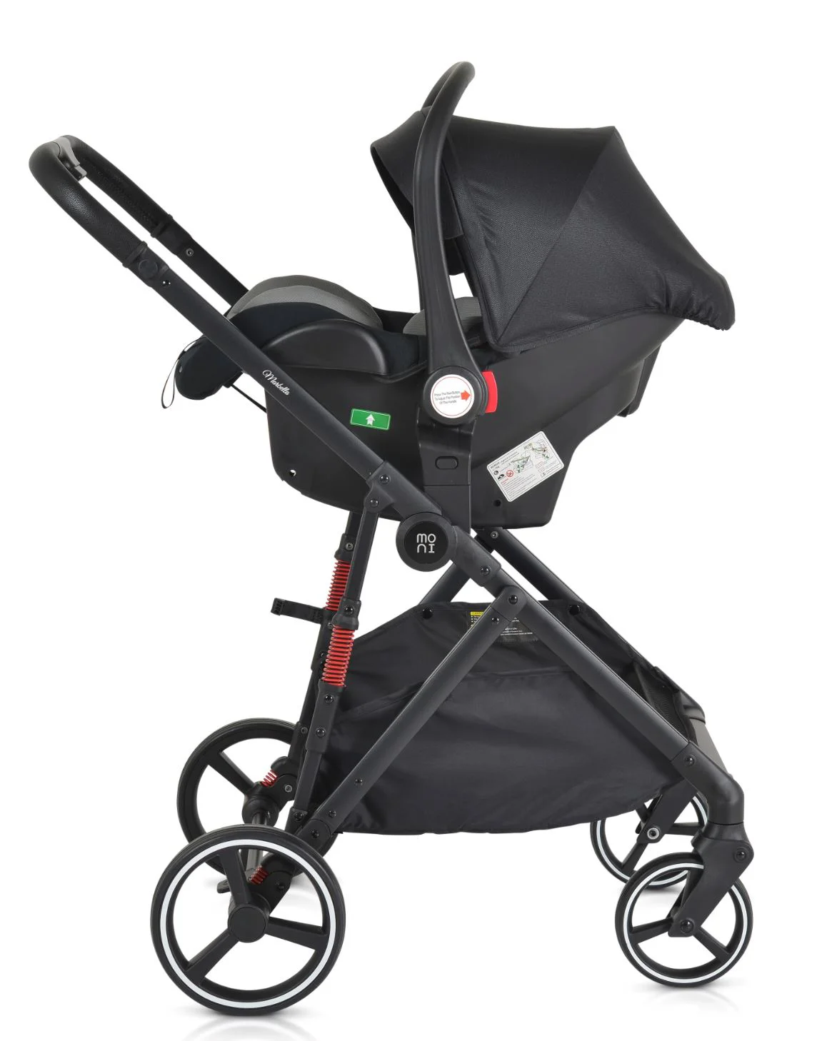 Carucior transformabil 3 in 1 Moni Marbella Negru foto