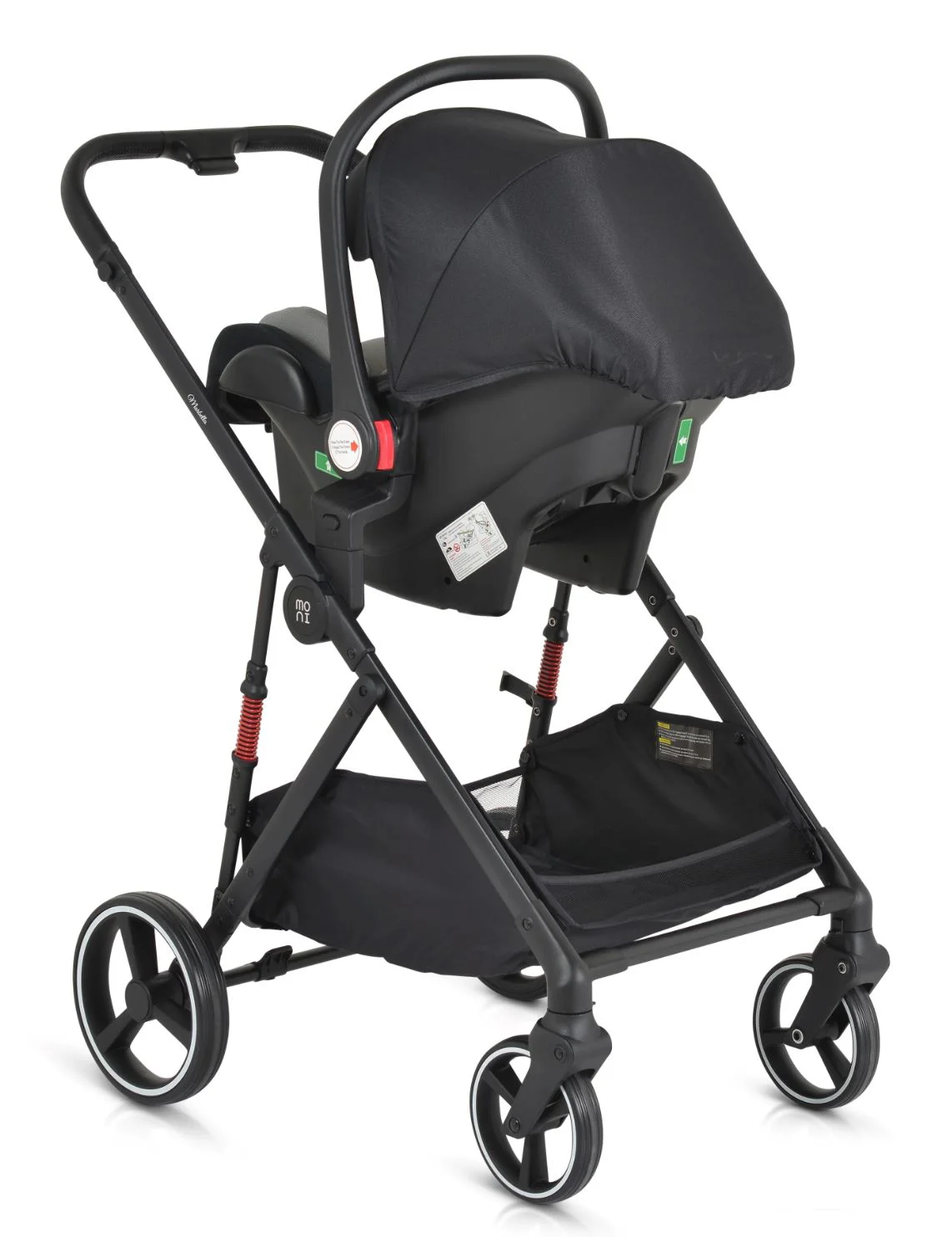 Carucior transformabil 3 in 1 Moni Marbella Negru foto