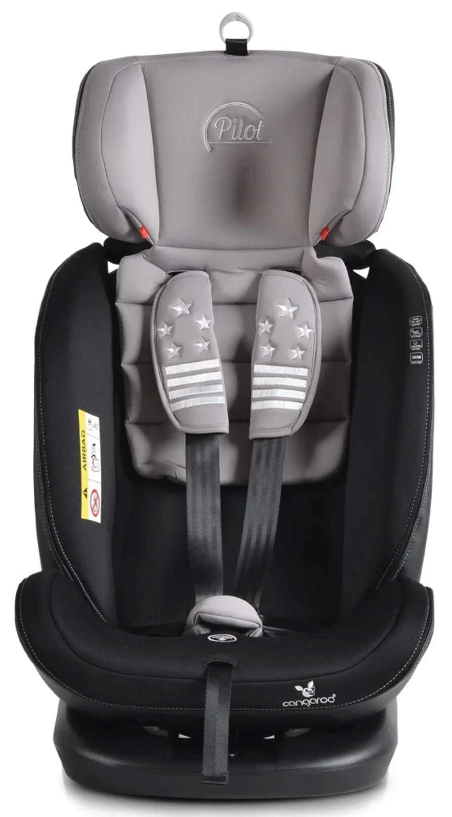 Scaun auto Moni Isofix Pilo, 0-36 kg Gri foto