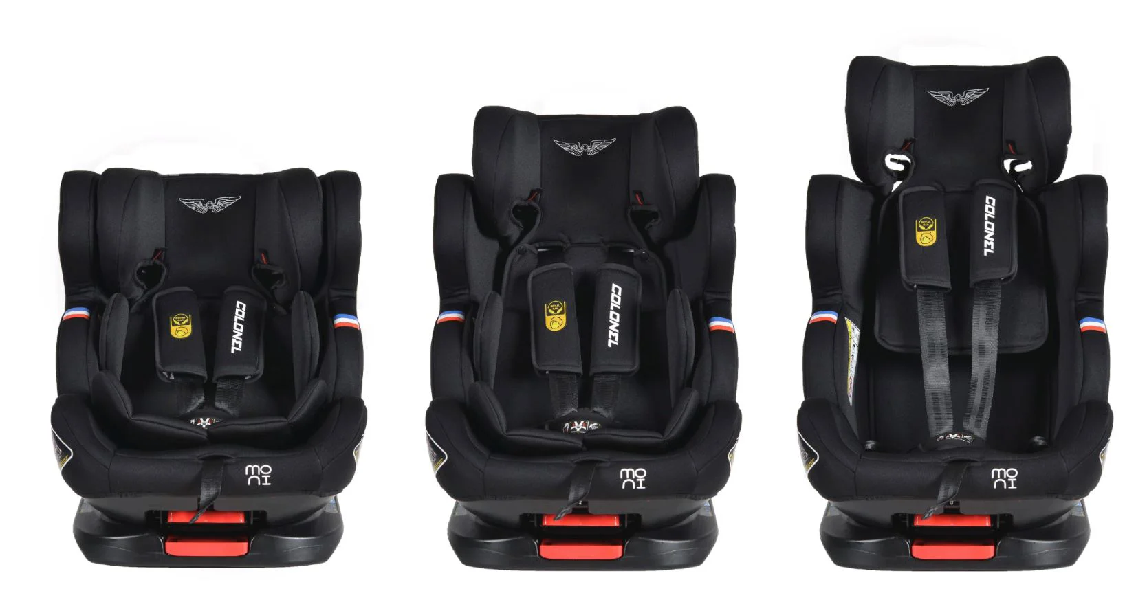 Scaun auto Moni Isofix Colonel, 0-36 kg, Negru foto