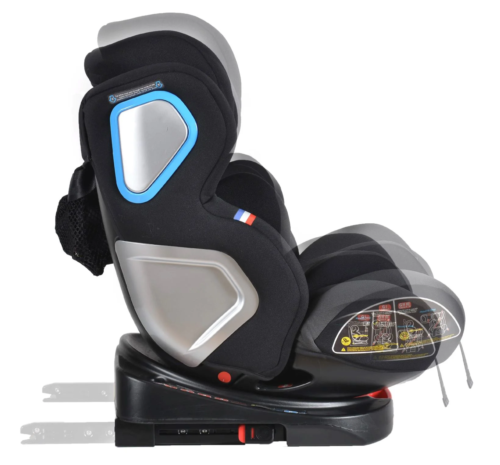 Автокресло Moni Isofix Colonel, 0-36 кг, Серый foto