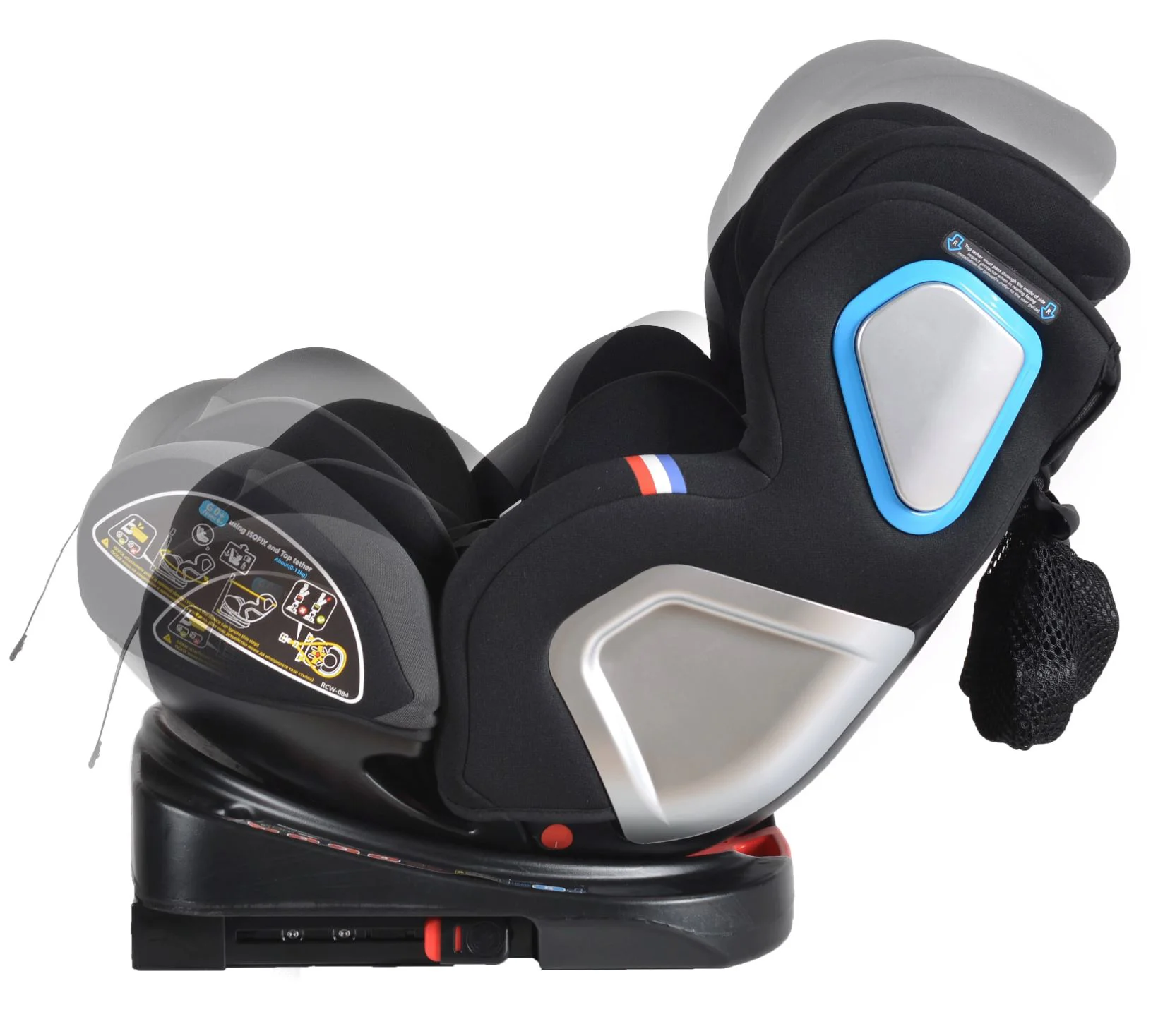 Автокресло Moni Isofix Colonel, 0-36 кг, Серый foto