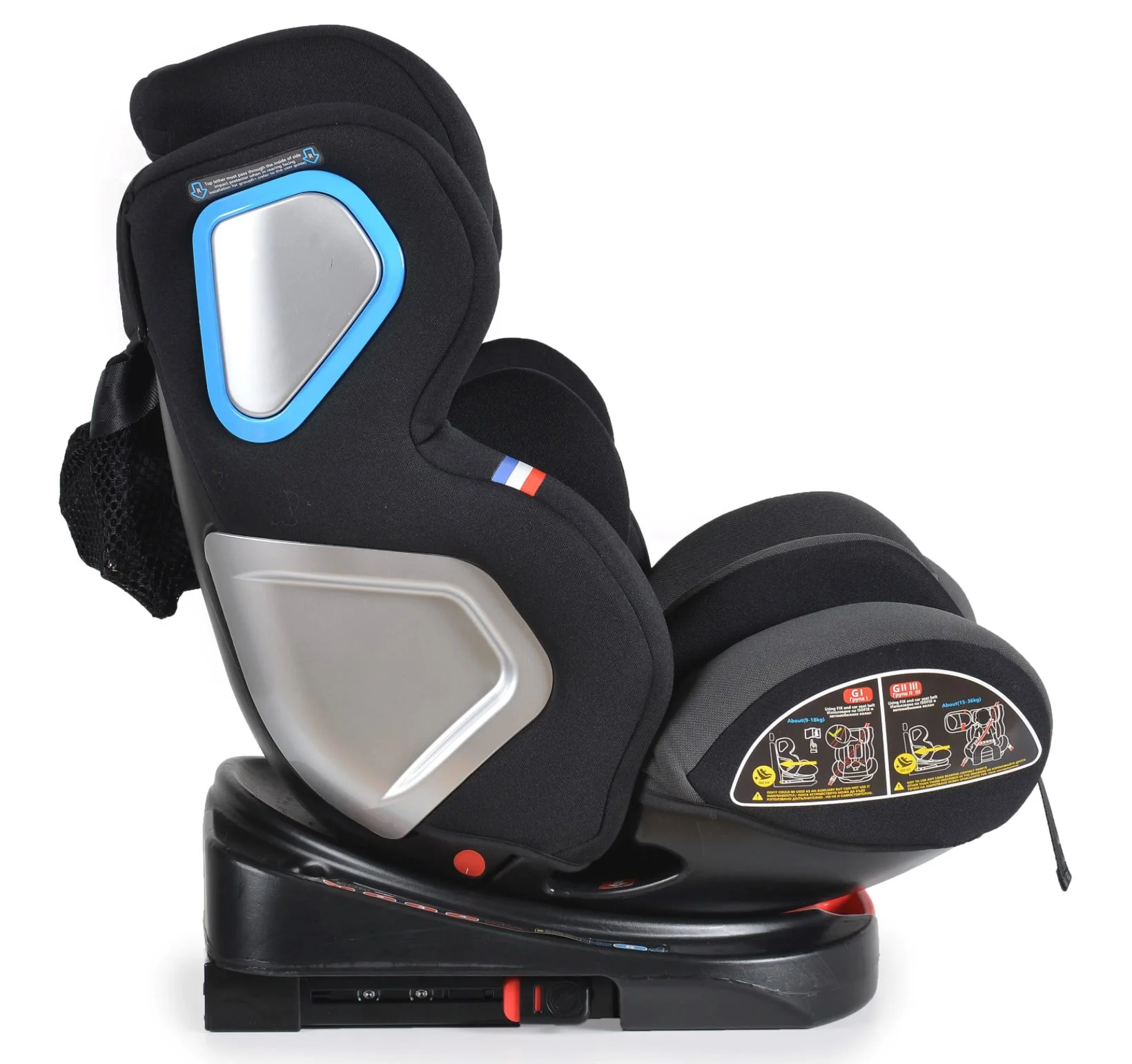 Автокресло Moni Isofix Colonel, 0-36 кг, Серый foto