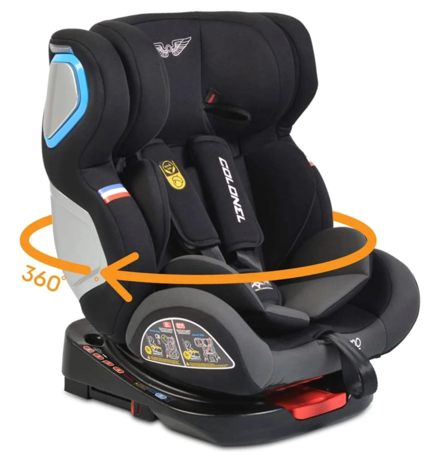 Автокресло Moni Isofix Colonel, 0-36 кг, Серый foto