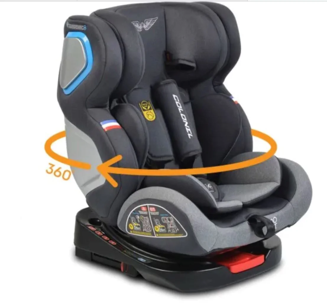 Автокресло для детей Moni Isofix Colonel, 0-36 кг, Серый foto