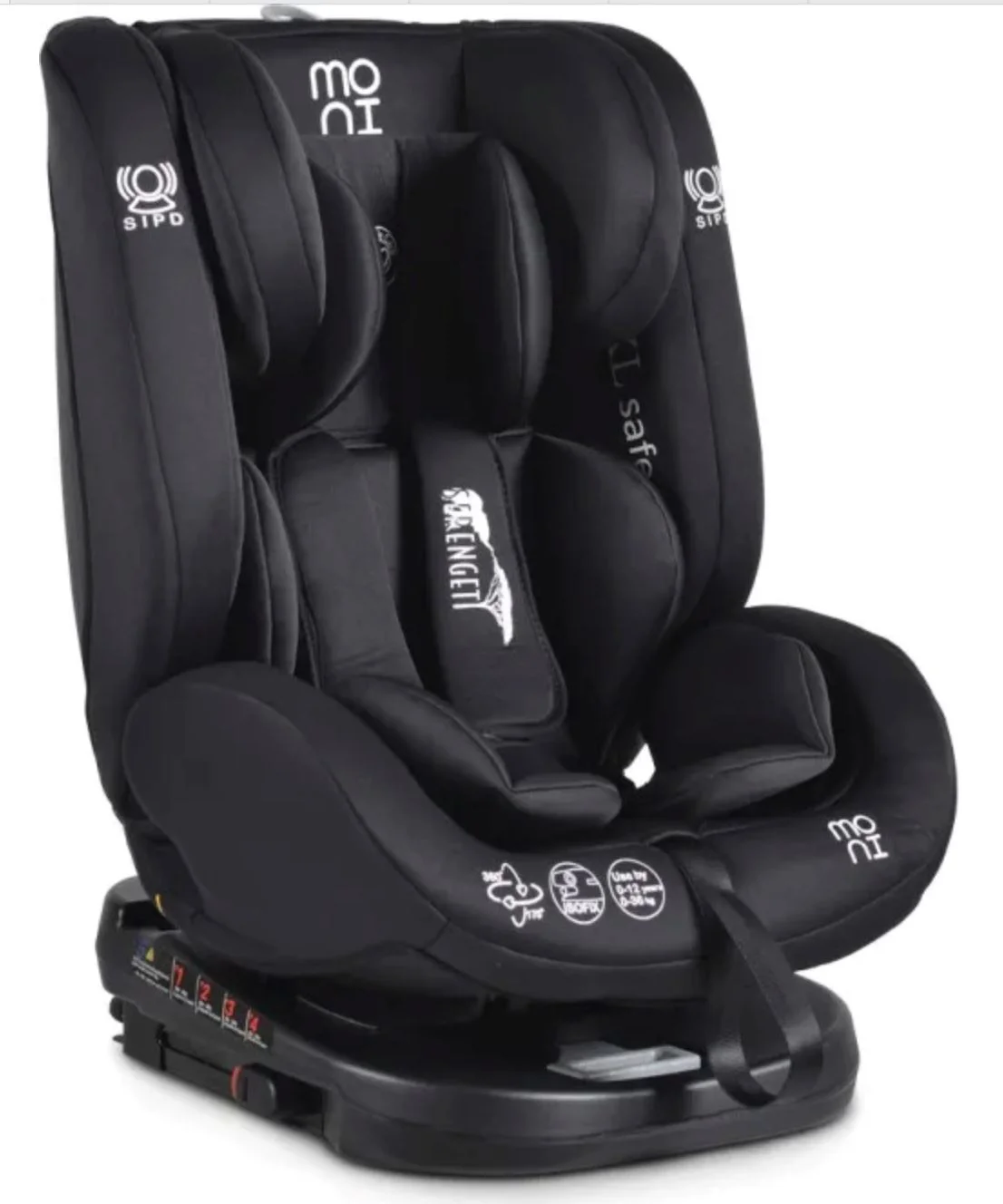 Автокресло Moni Isofix 360 Serengeti, 0-36 кг, Черный foto