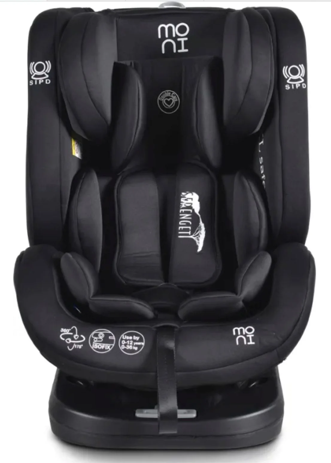 Автокресло Moni Isofix 360 Serengeti, 0-36 кг, Черный foto