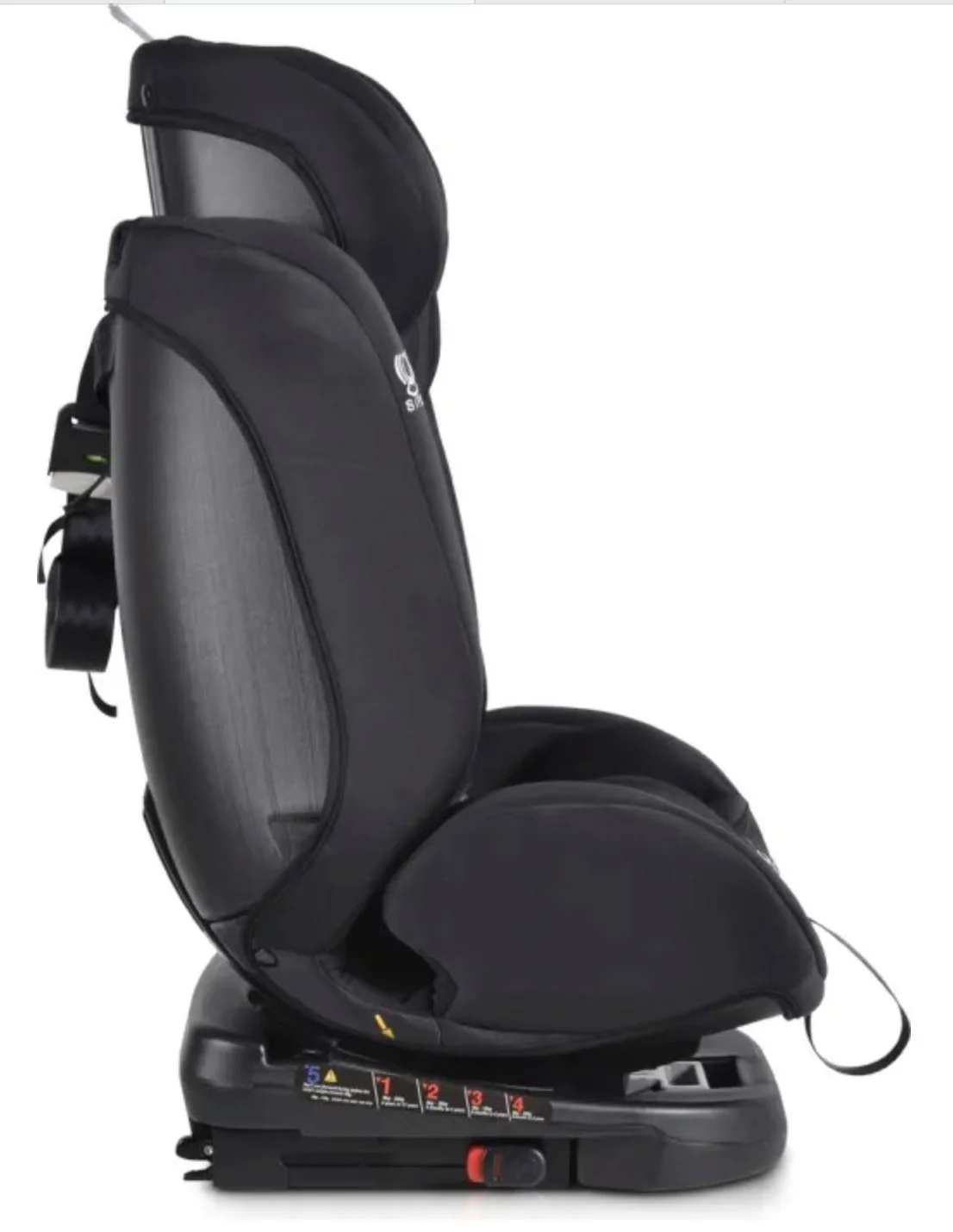 Автокресло Moni Isofix 360 Serengeti, 0-36 кг, Черный foto