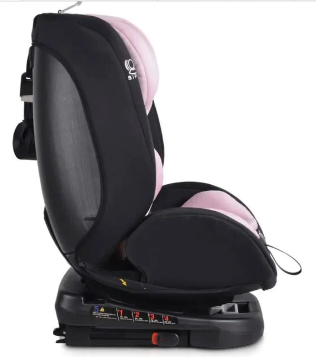 Scaun auto Isofix 360 Moni Serengeti, 0-36 kg, Roz foto