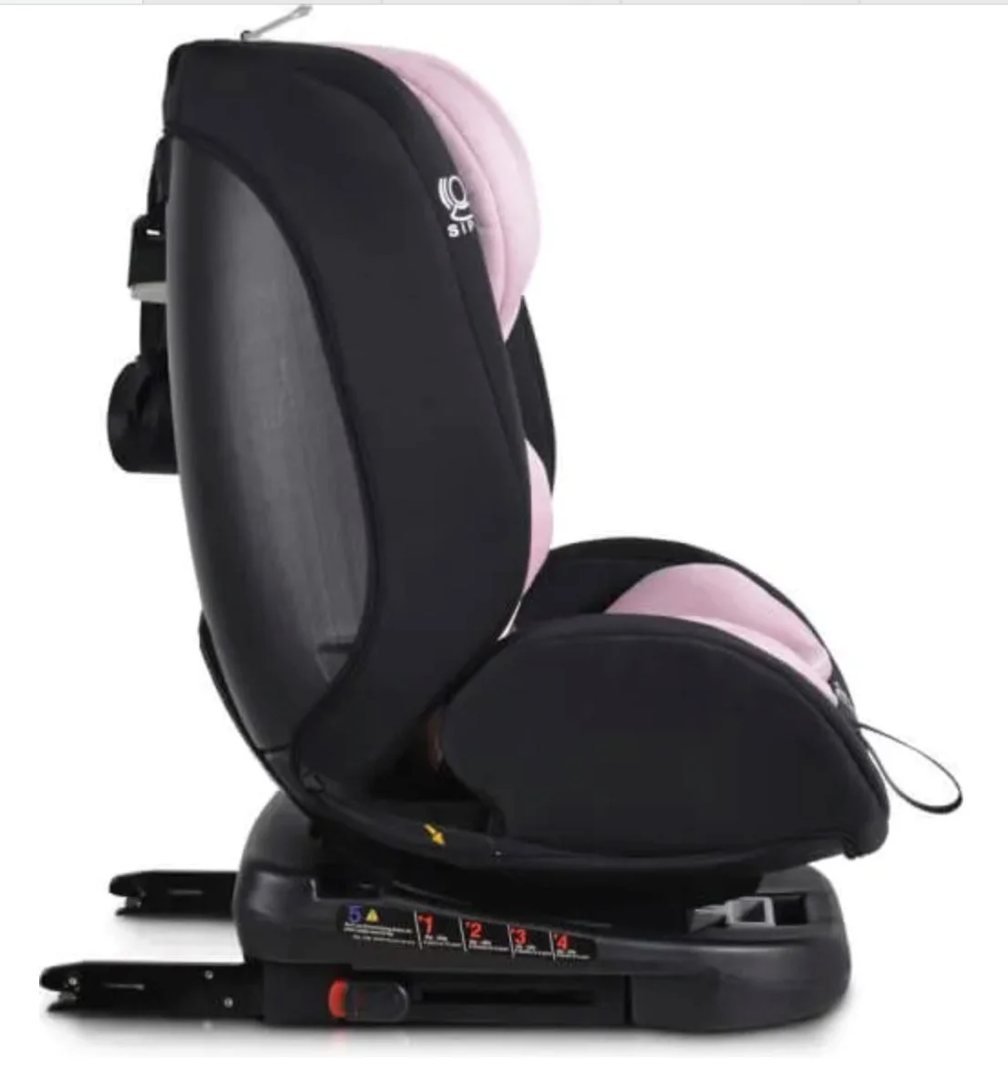 Scaun auto Isofix 360 Moni Serengeti, 0-36 kg, Roz foto