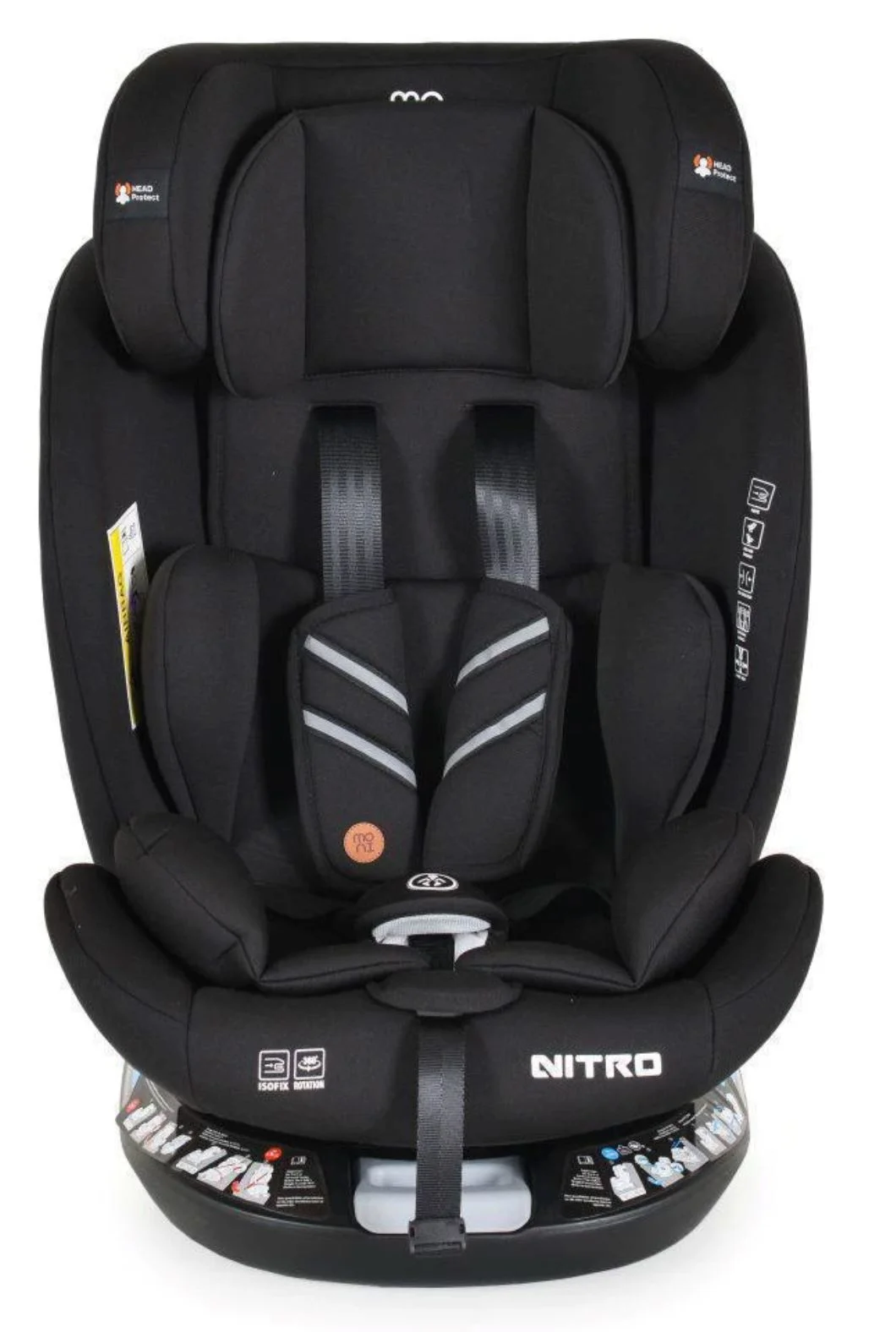 Scaun auto Moni Isofix 360 Nitro (I-size), 0-36 kg, Negru foto
