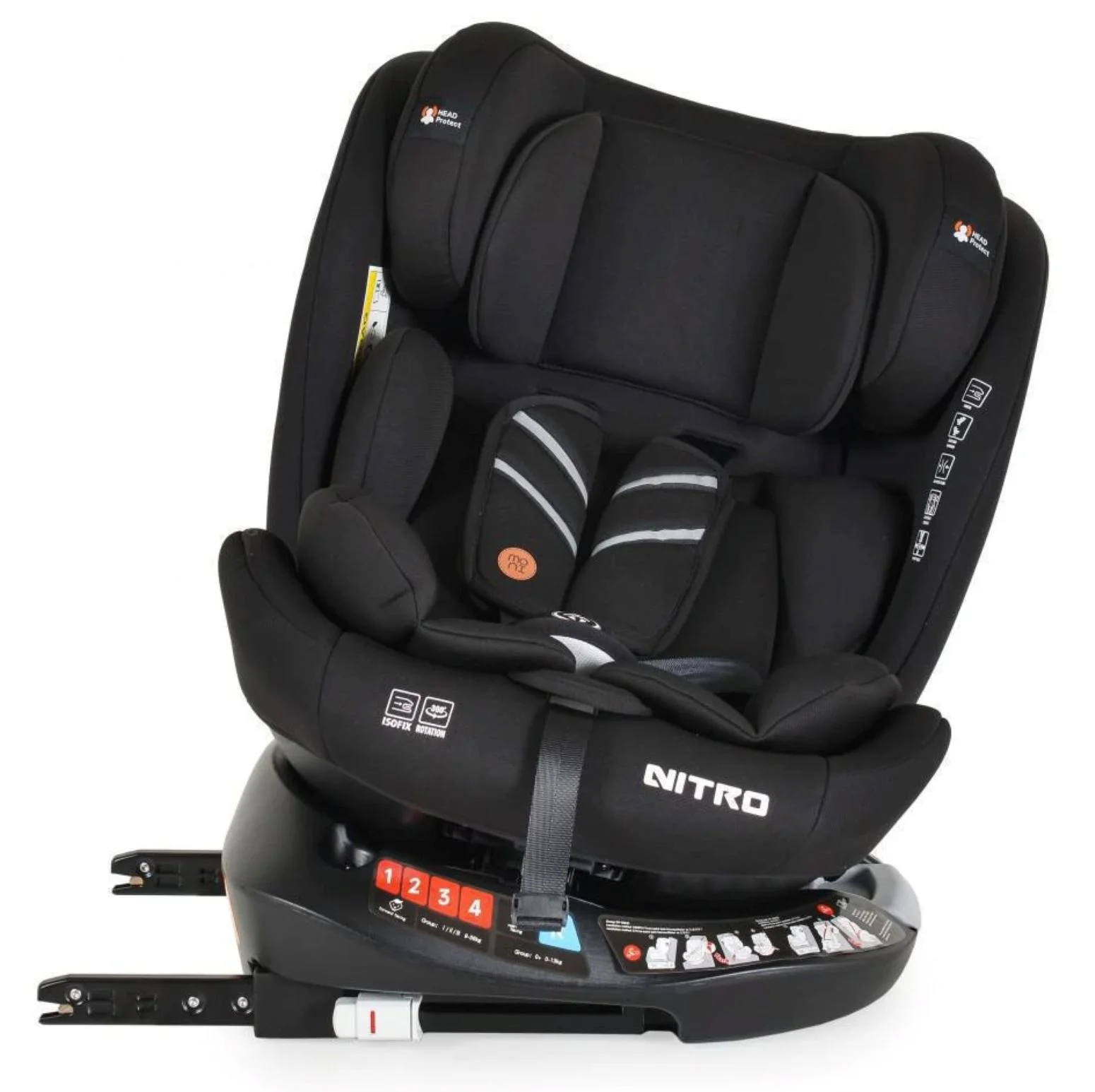 Scaun auto Moni Isofix 360 Nitro (I-size), 0-36 kg, Negru foto