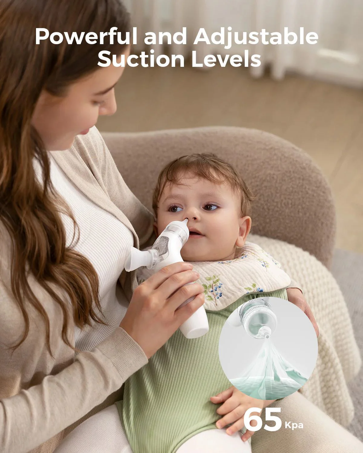 Электрический назальный аспиратор 2 в 1 Momcozy BreezyClear foto