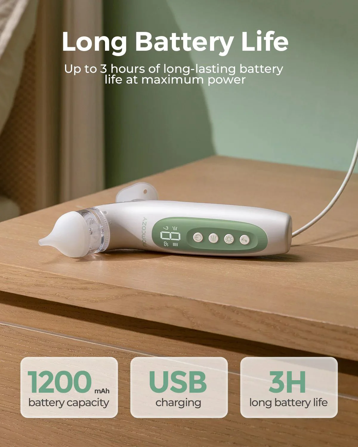 Электрический назальный аспиратор 2 в 1 Momcozy BreezyClear foto