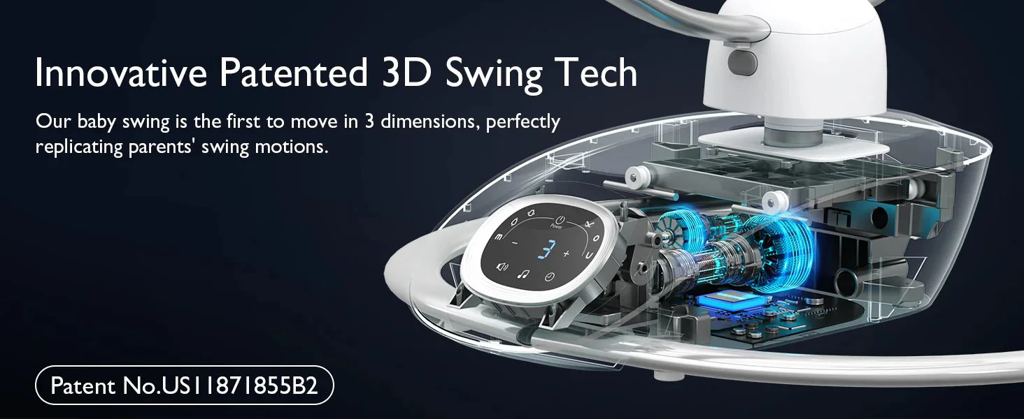 Balansoar electric Momcozy CocoSway cu leganare 3D foto