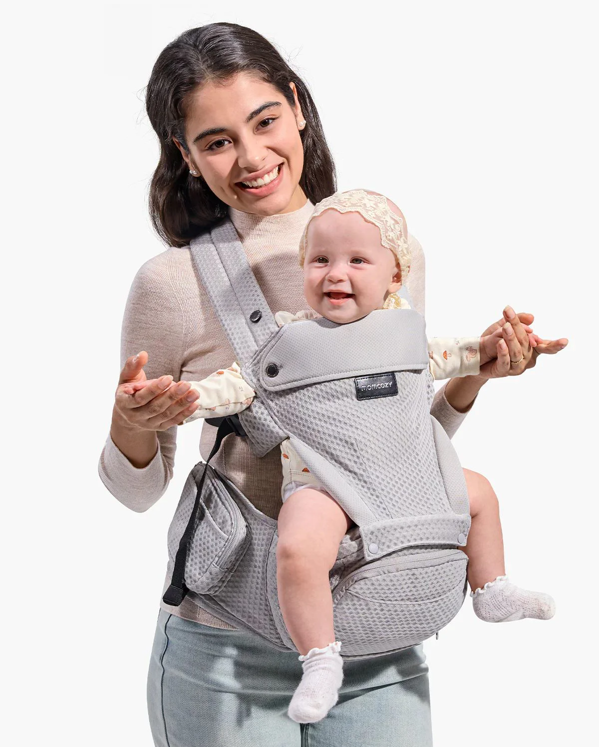 Эргономичный рюкзак‑кенгуру Momcozy Air Mesh-Grey foto