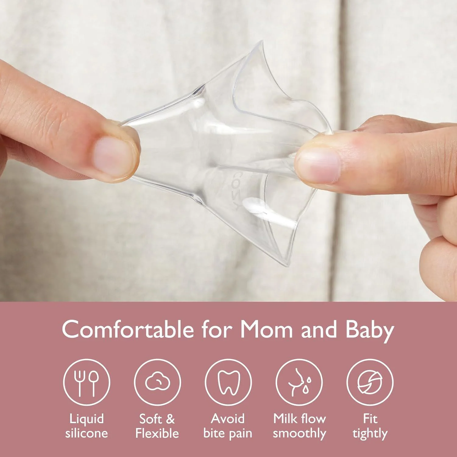 Силиконовые накладки для сосков Momcozy в контейнере, 24 мм foto