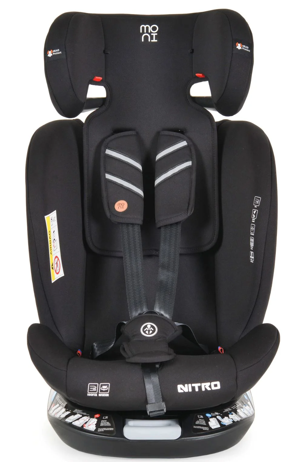 Автокресло Moni Nitro Isofix 360, 0-36 кг, Серое foto