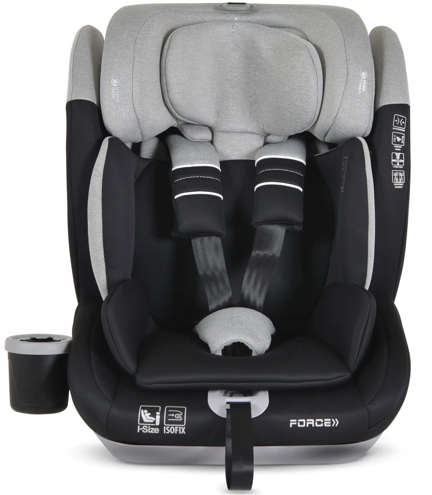 Scaun auto Moni Isofix Force, 9-36 kg Gri foto