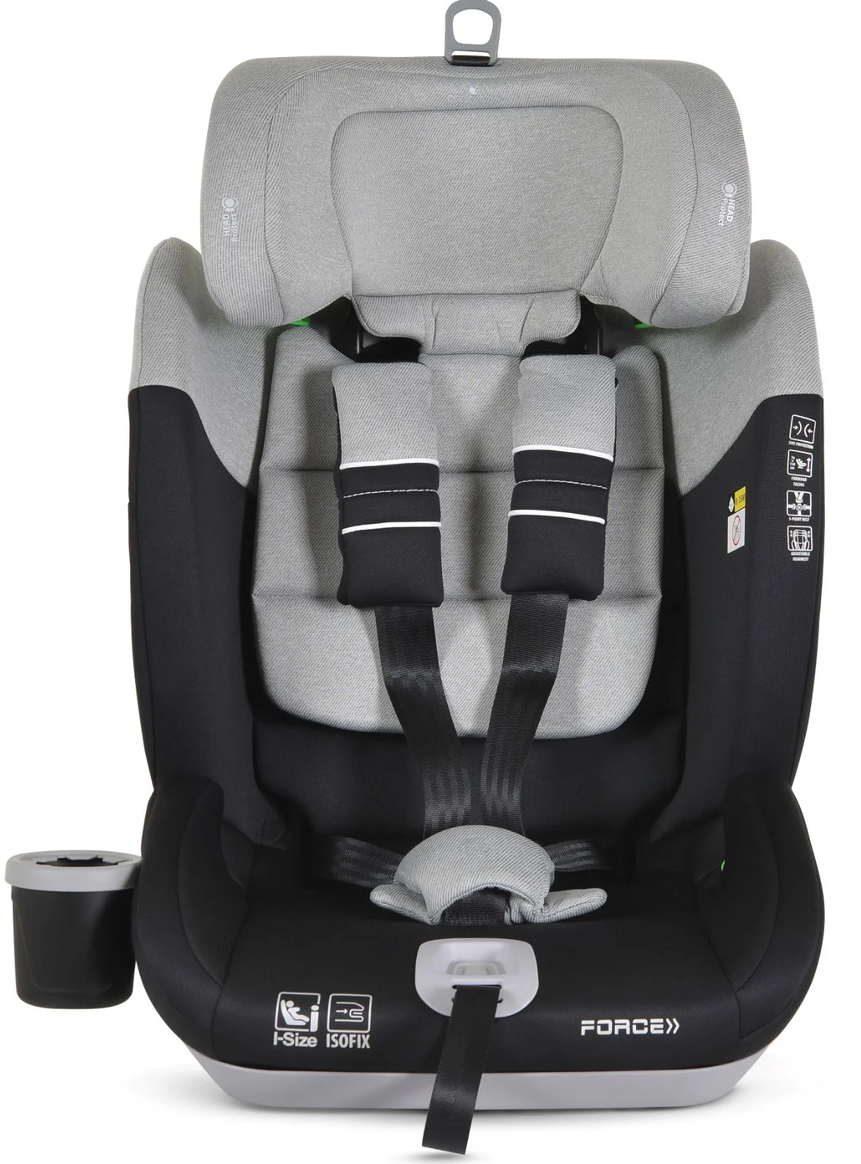 Scaun auto Moni Isofix Force, 9-36 kg Gri foto