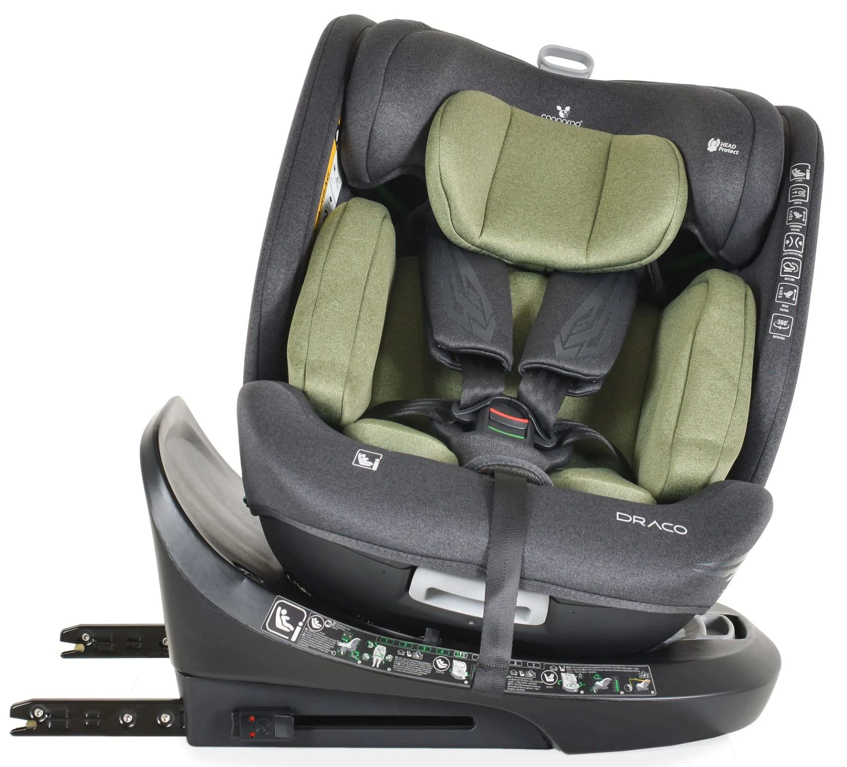Scaun auto Moni Draco I-Size Olive, 0-36 kg Verde foto