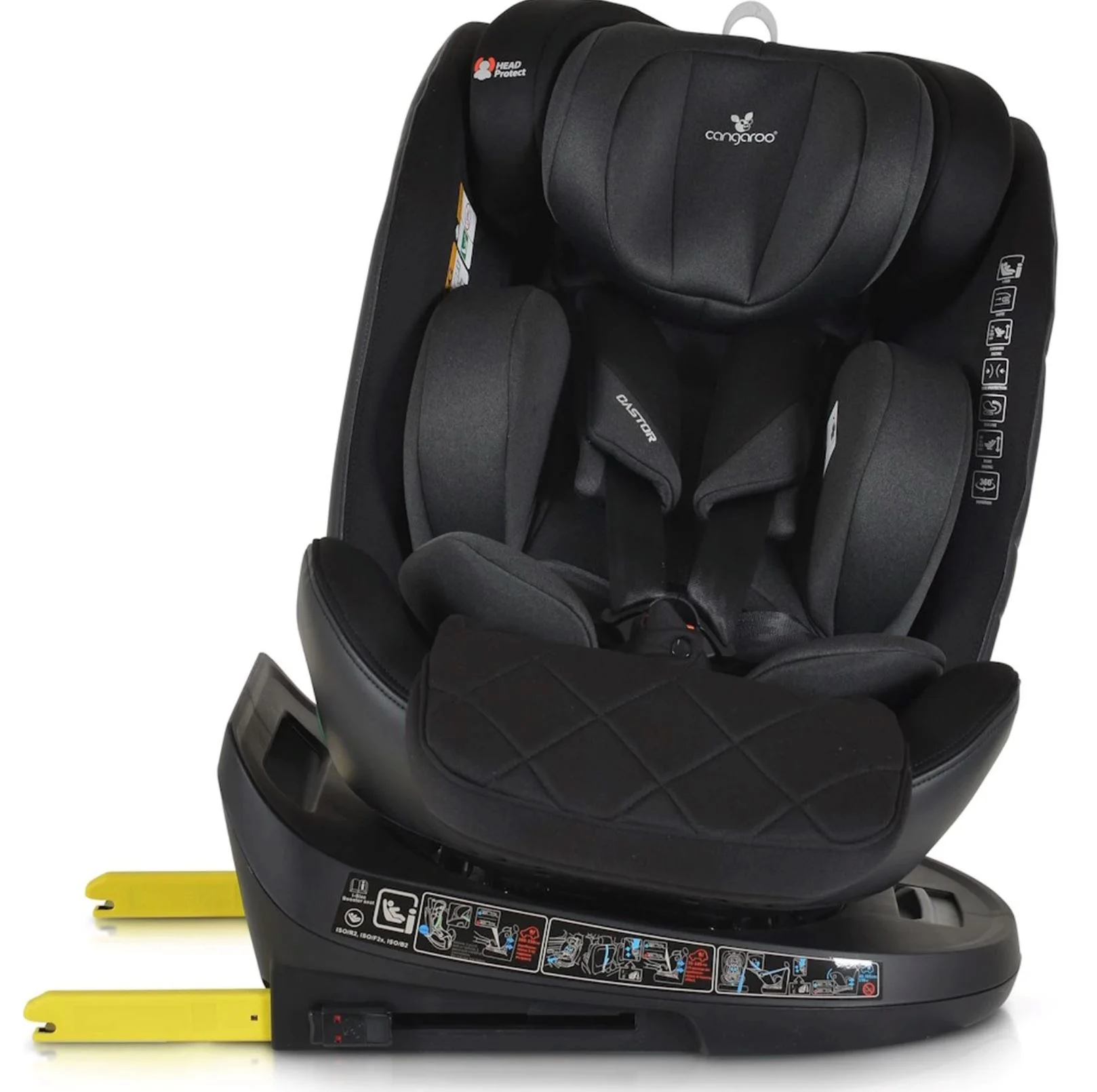 Автокресло Moni Isofix 360 Castor, 0-36 кг Черный foto