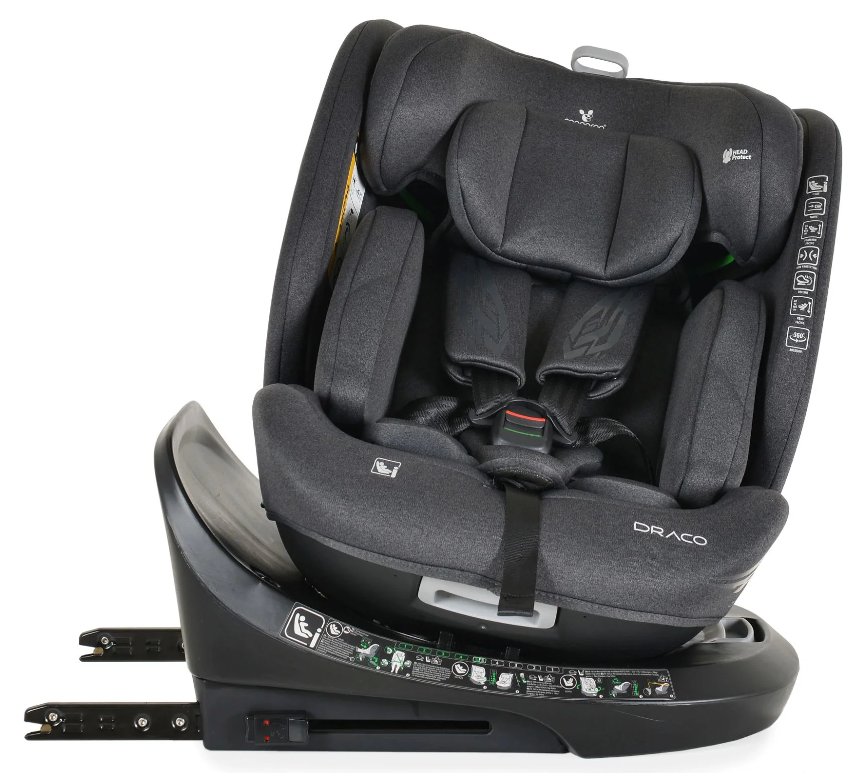 Scaun auto Moni Isofix 360 Draco, 0-36 kg Negru foto