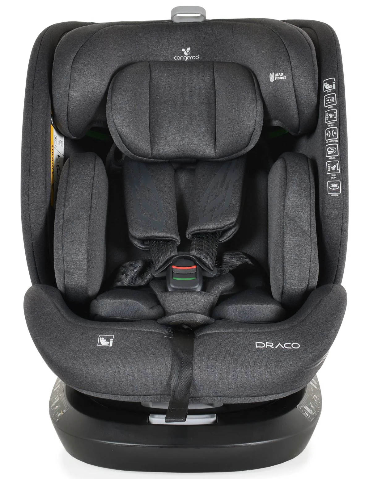 Scaun auto Moni Isofix 360 Draco, 0-36 kg Negru foto