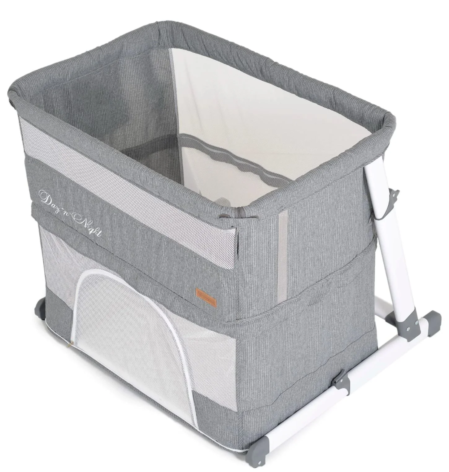 Кроватка co-sleeper 2 в 1 Moni Day n Night с манежем Серый foto