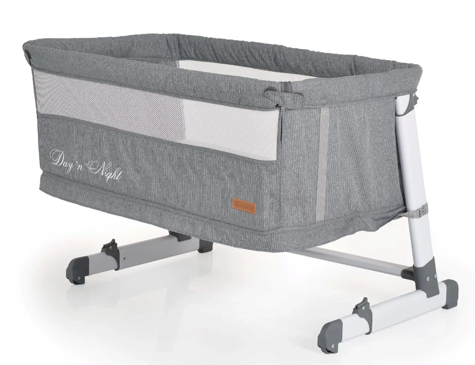 Кроватка co-sleeper 2 в 1 Moni Day n Night с манежем Серый foto