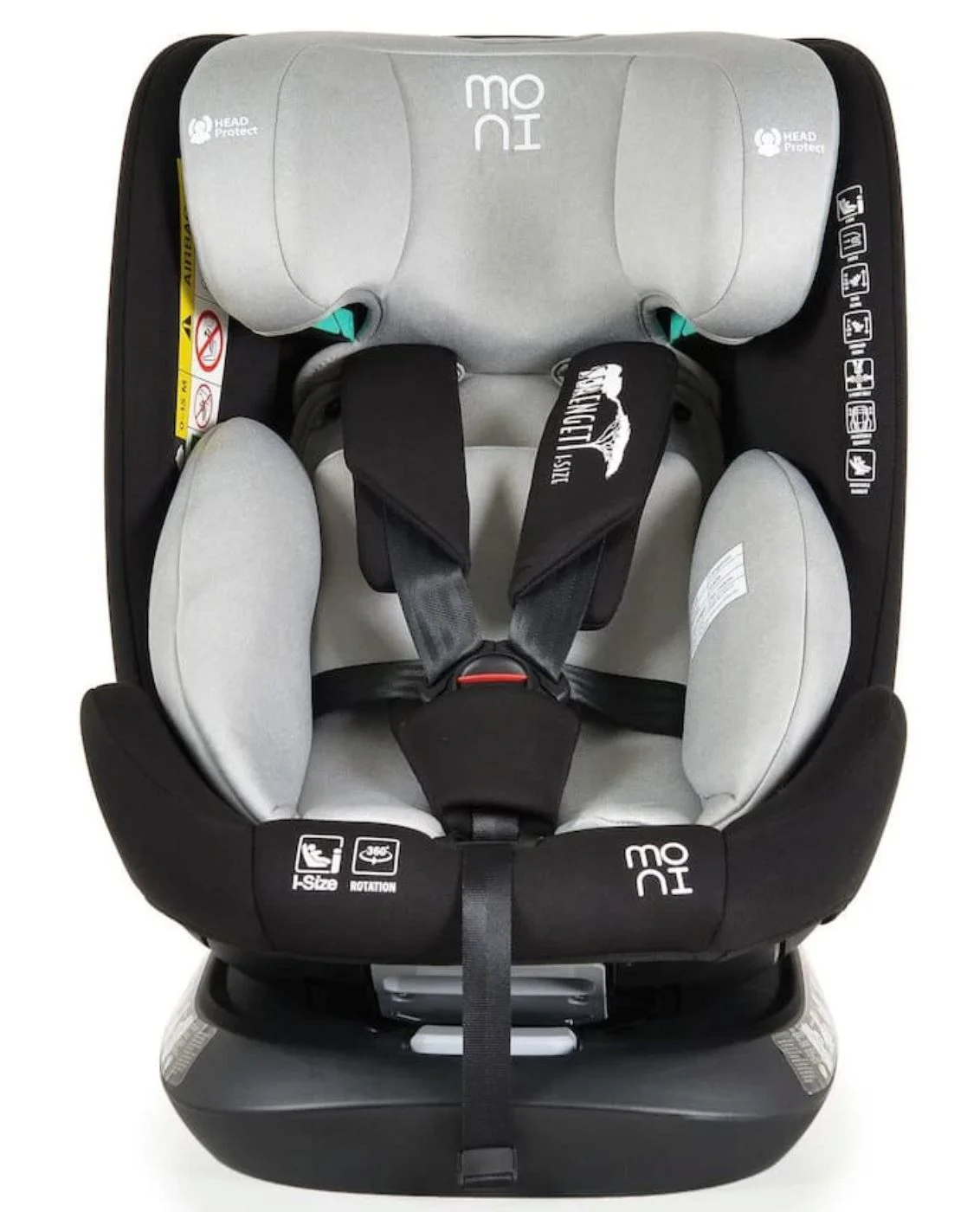 Автокресло Moni Isofix Serengeti Серый, 0-36 кг foto