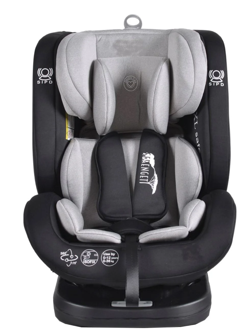 Scaun auto pentru copii Moni Isofix Serengeti, 0-36 kg Gri foto