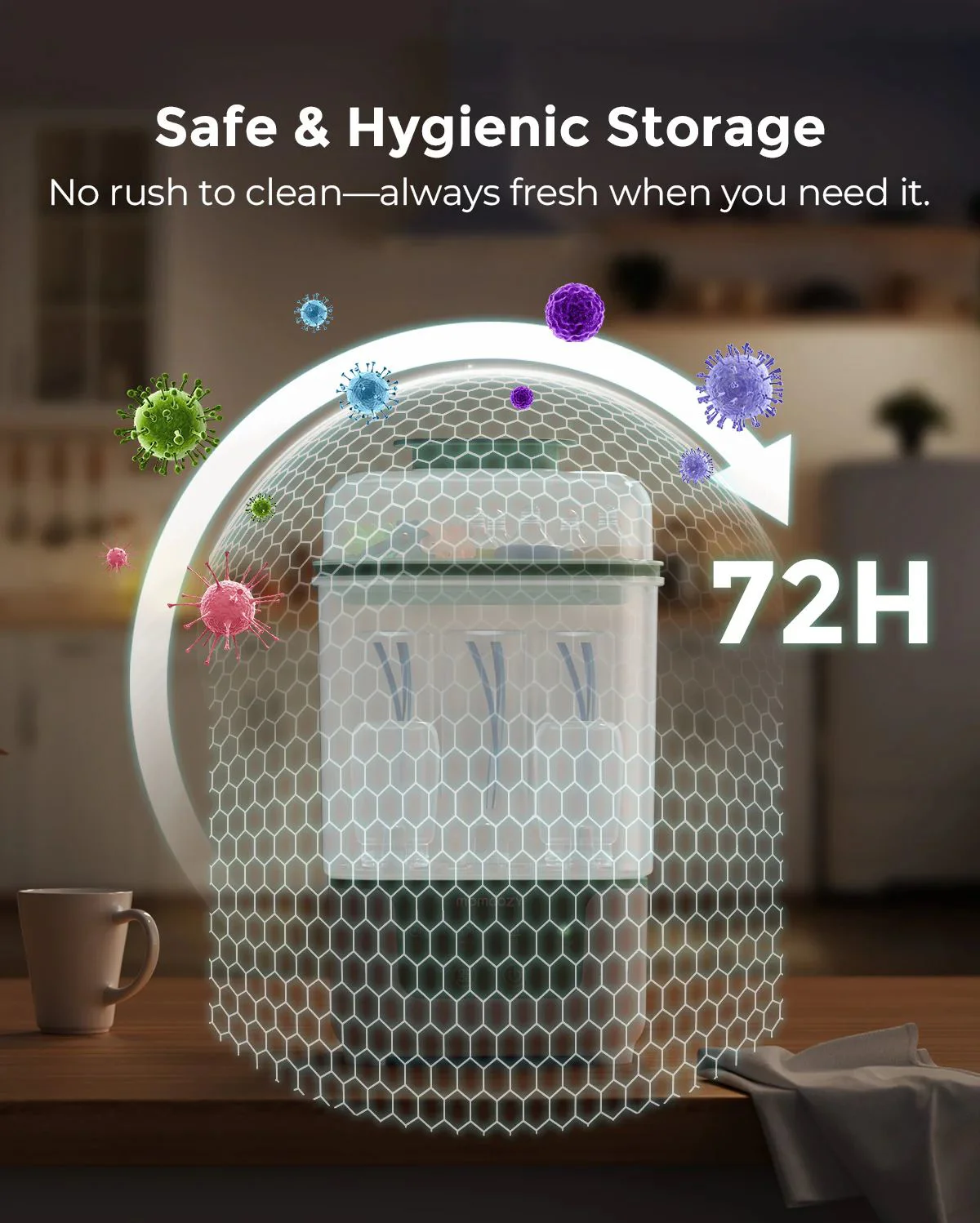 Sterilizator si uscator pentru biberoane 4 in 1 Momcozy foto