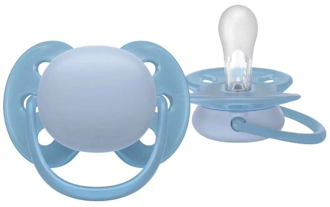 Suzete din silicon Philips Avent Ultra Soft Albastru/Verde (0-6 luni), 2 buc. foto