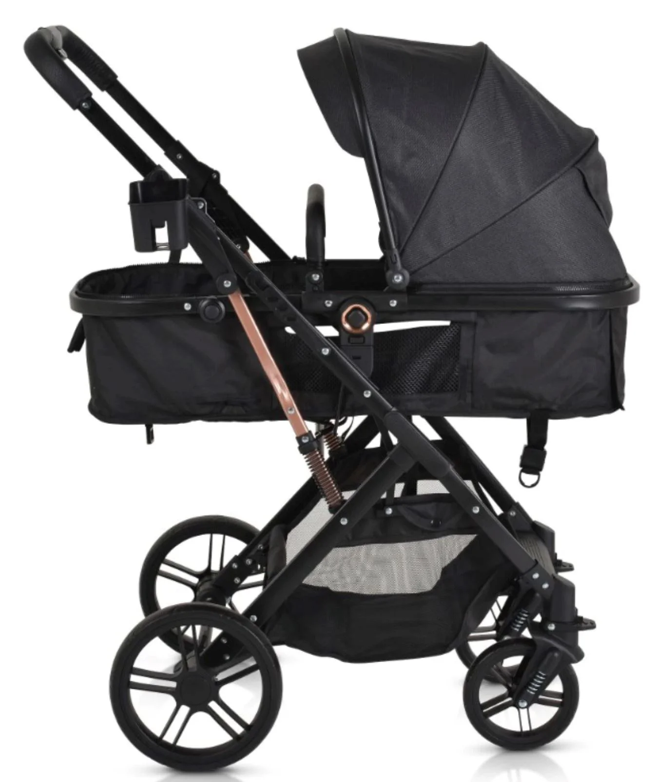 Carucior transformabil 2 in 1 Moni Rafaello Negru foto