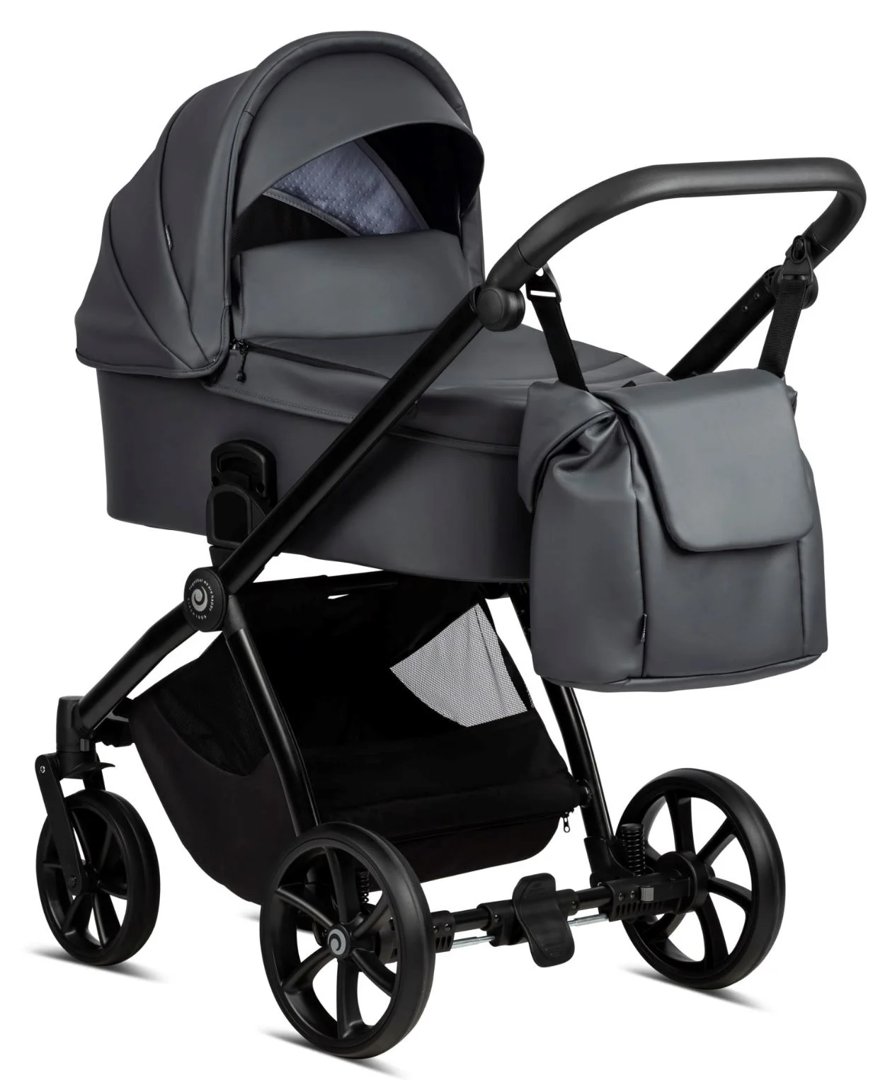 Carucior 2 in 1 Tutis Mio Plus Leather Gri foto