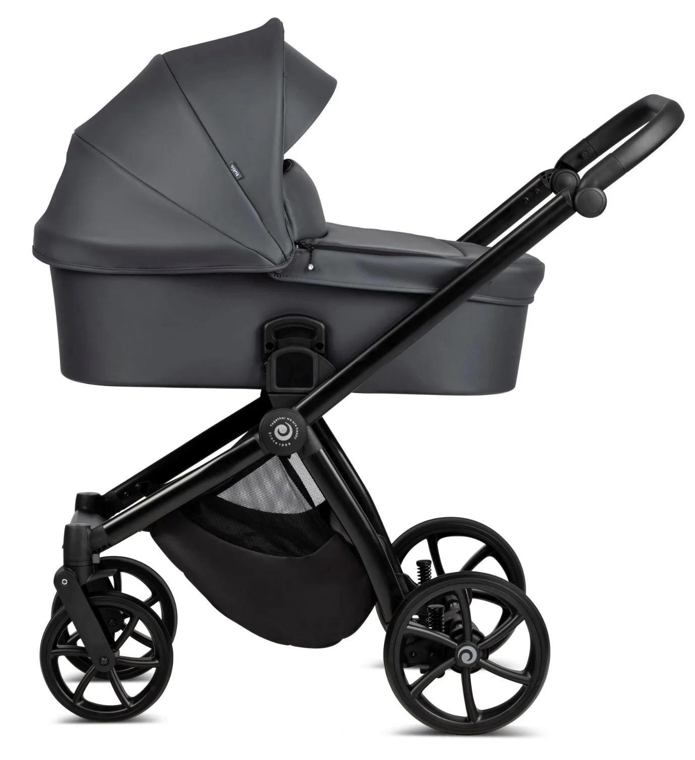 Carucior 2 in 1 Tutis Mio Plus Leather Gri foto
